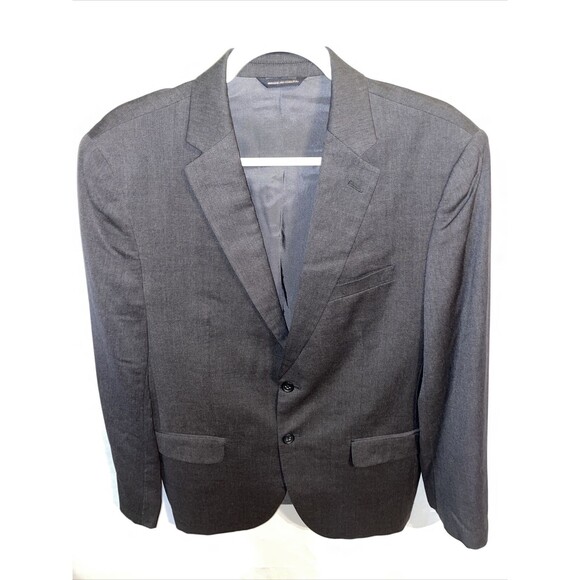 Banana Republic Suit Jacket Mens Size 40R Charcoal Gray 2 Button Long Sleeve - Picture 1 of 12